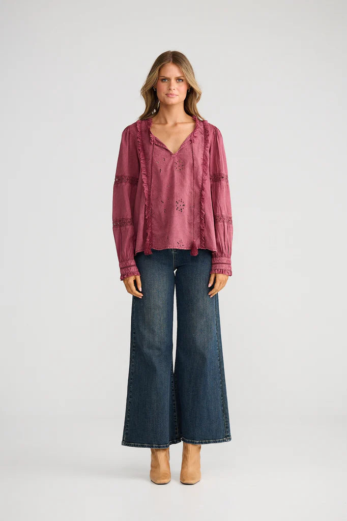 Gloria Top - Burgundy