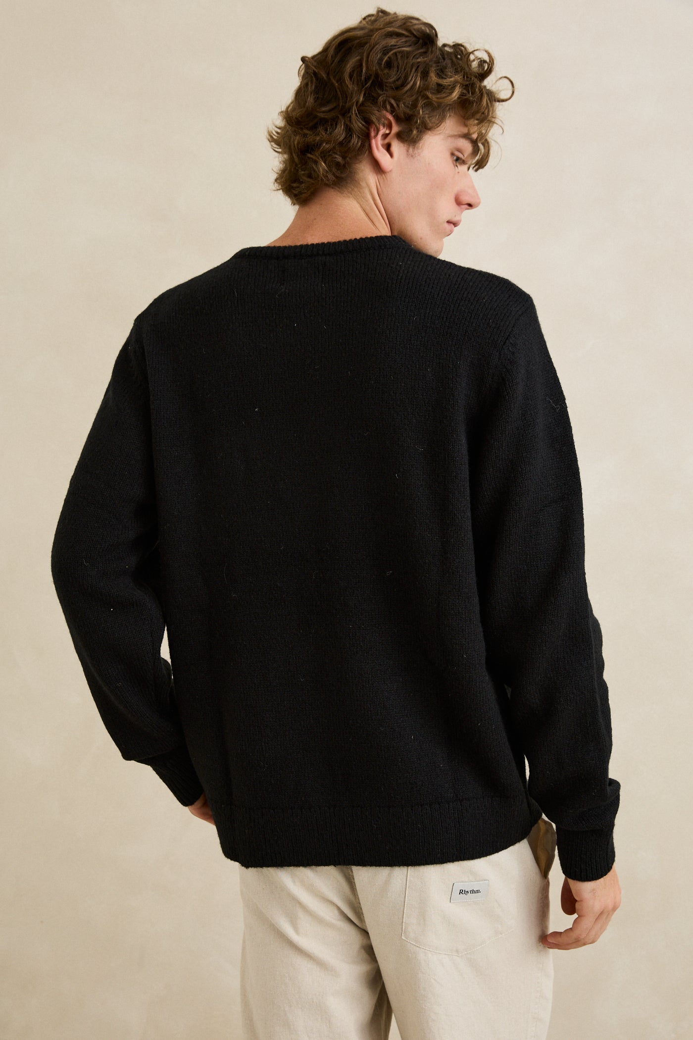 Mohair Stripe Knit - Black