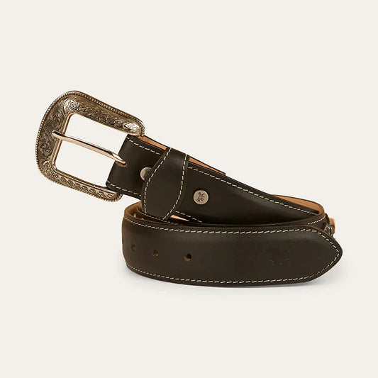Cattleman Belt - Black / Silver