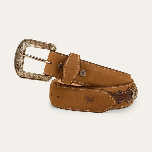 Cattleman Belt - Brown / Silver