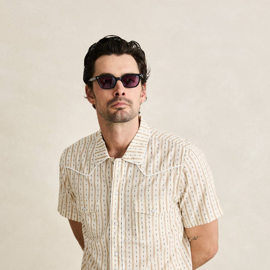 Lone Pine Stripe SS Shirt - Natural