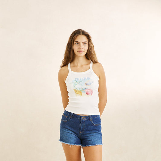 Seaside Tank - White - Rhythm at Reborn Code