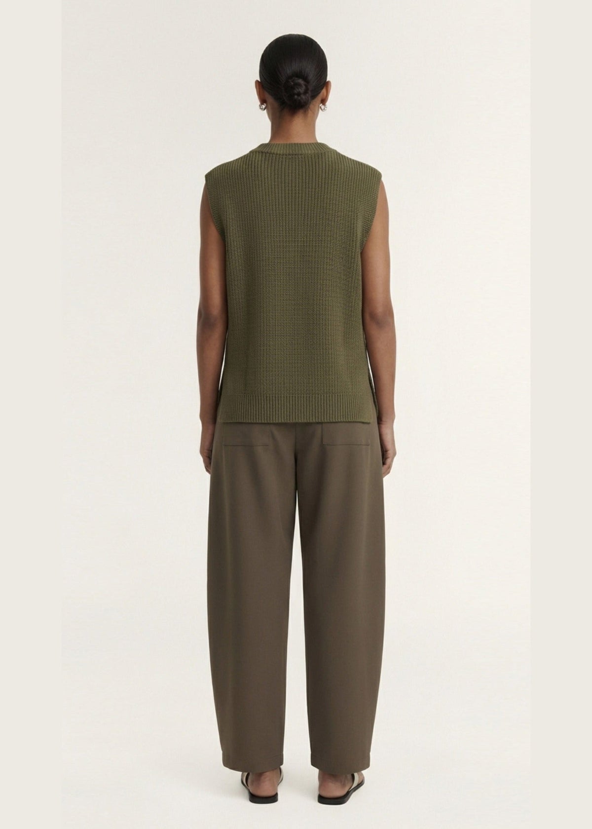 Ellis Knit Tank in Khaki