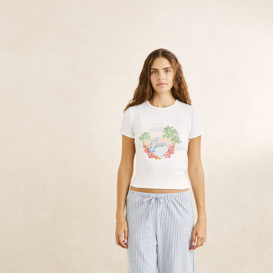 Dolphin Everyday Tee - Vintage White - Rhythm at Reborn Code