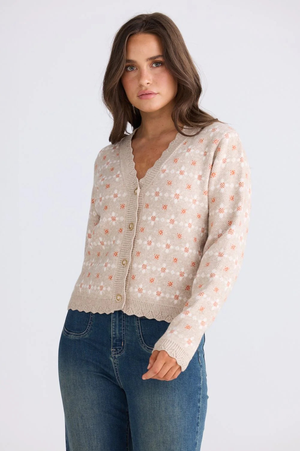 Prairie Cardi - Daisy Beige