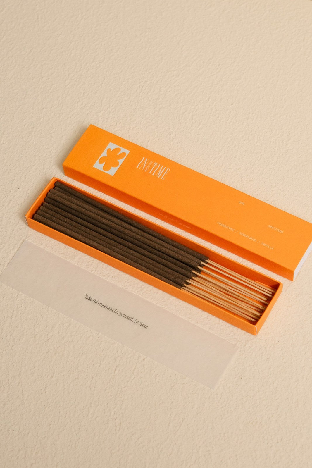6PM Gratitude Incense open box of sticks