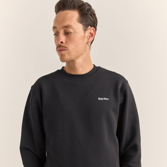 Brand Fleece Crew - Black