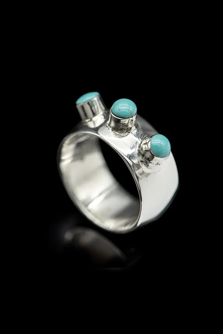Tiara Silver Ring - Turquoise