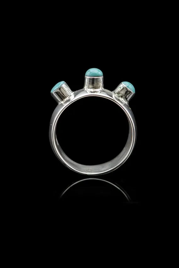 Tiara Silver Ring - Turquoise