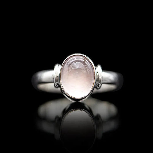 Mireya Rose Quartz Ring - Silver