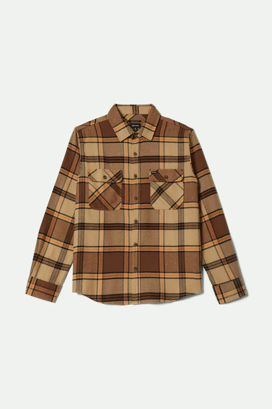 Bowery Flannel - SAND/PINECONE/SOLAR ORANGE