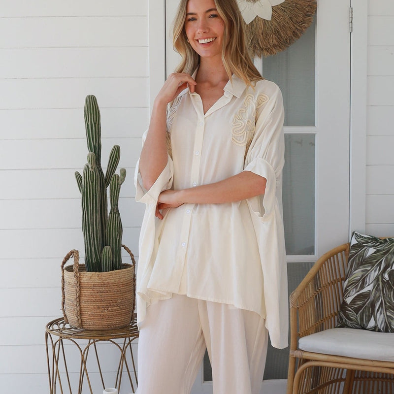 Tessa Oversized Shirt - Off White
