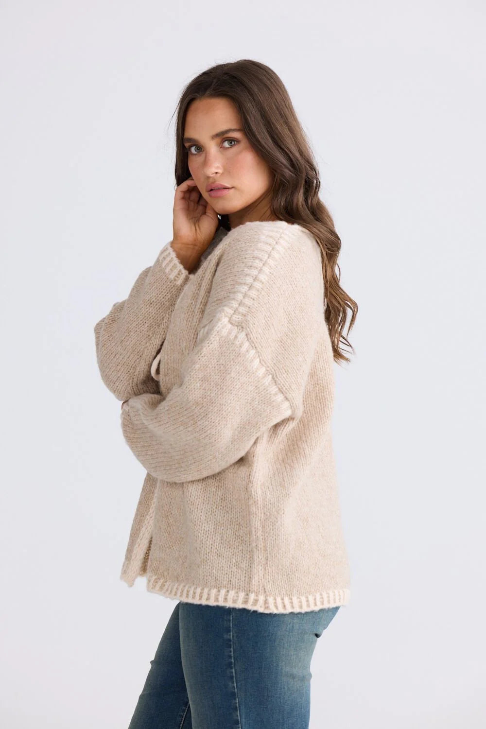 Calla Tie Cardi - Stone