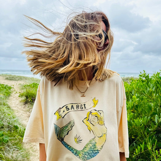 The Very Oversized Mermaid Tee - Cream