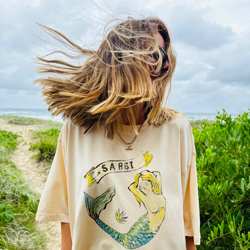 The Very Oversized Mermaid Tee - Cream