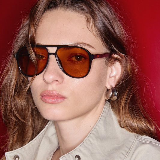 Tragic Magic Sunglasses - Black Tan Tint