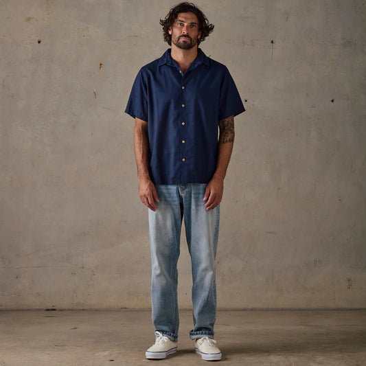 Hemp Shirt - Dark Blue