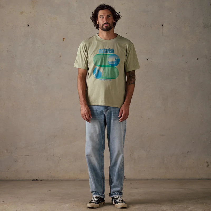 Waves Tee by Schuyler Beecroft - Light Green