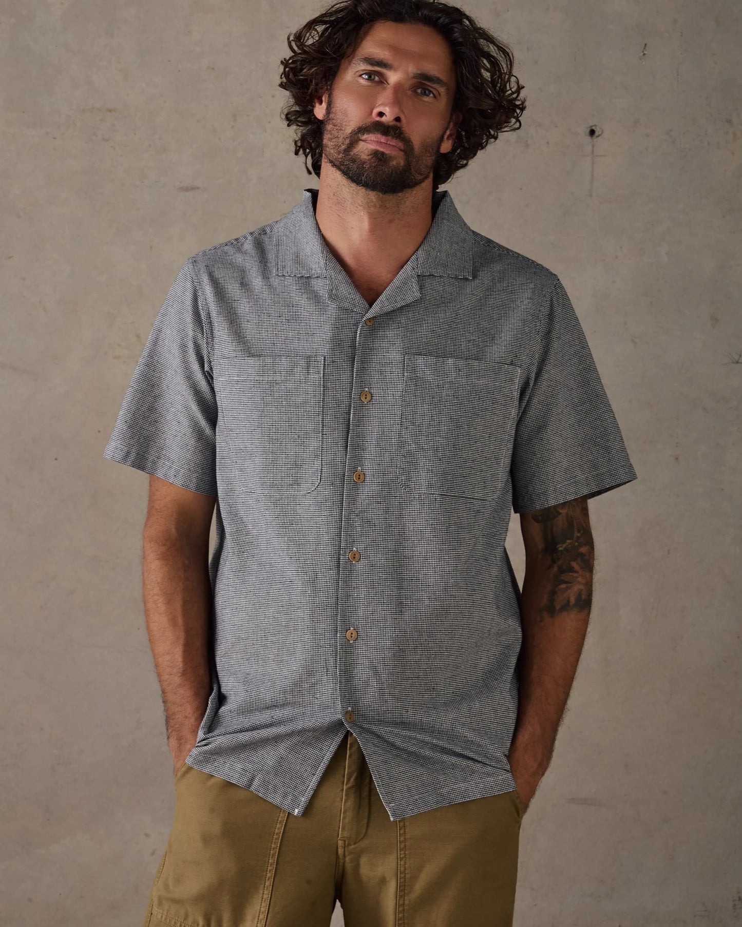 Camp Collar Shirt - Black Multi