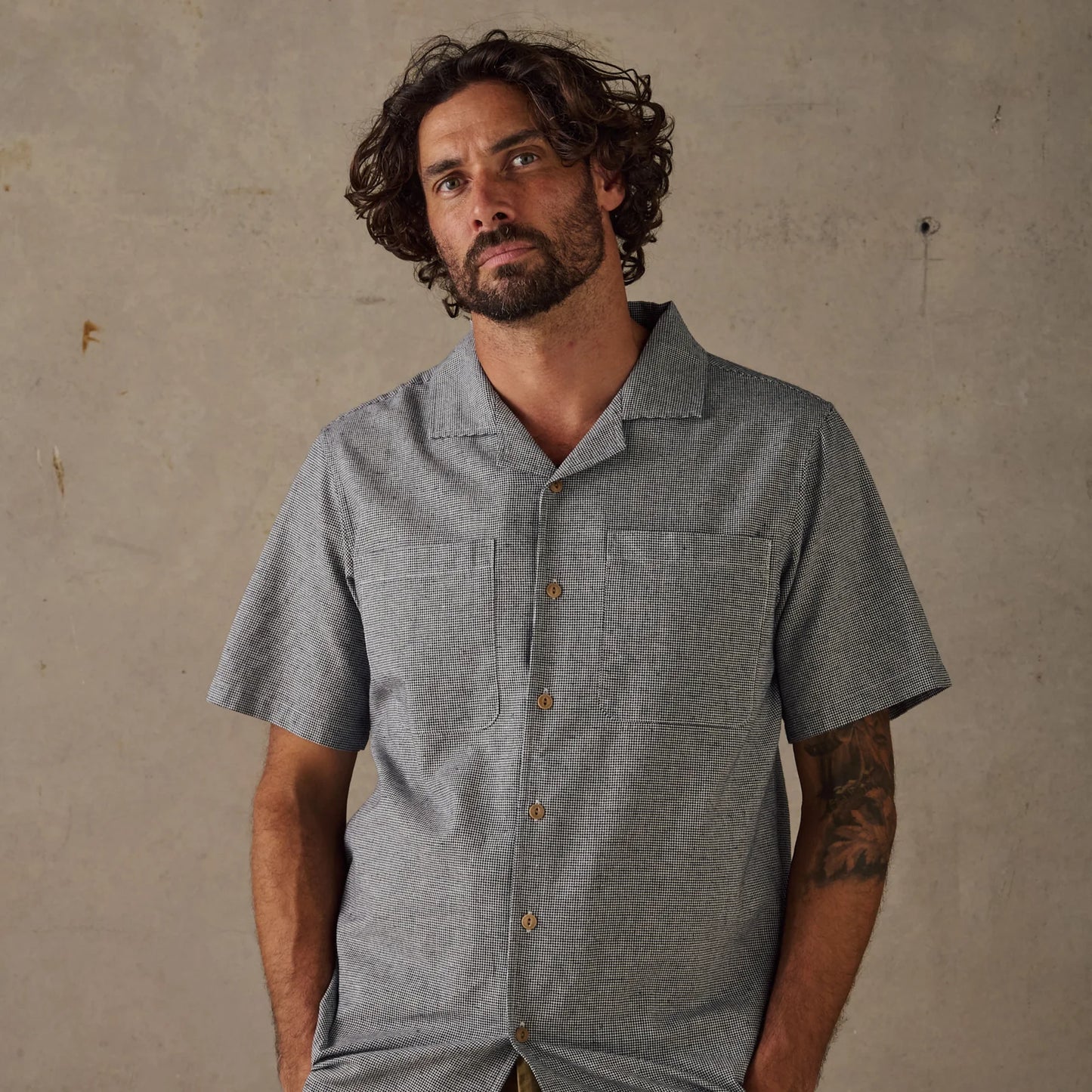 Camp Collar Shirt - Black Multi