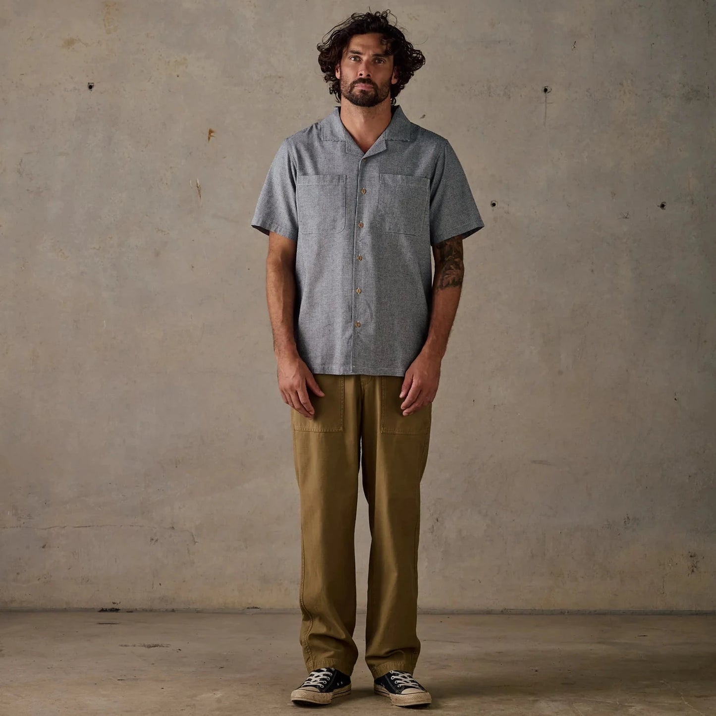 Camp Collar Shirt - Black Multi