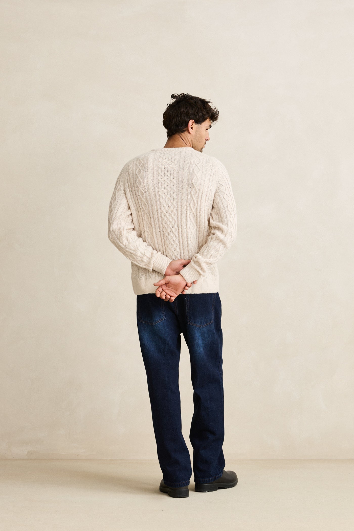 Mohair Fisherman's Knit - Natural