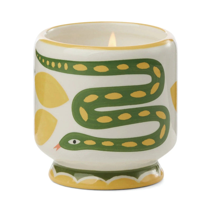A Dopo Snake Ceramic Candle 8oz - Wild Lemongrass