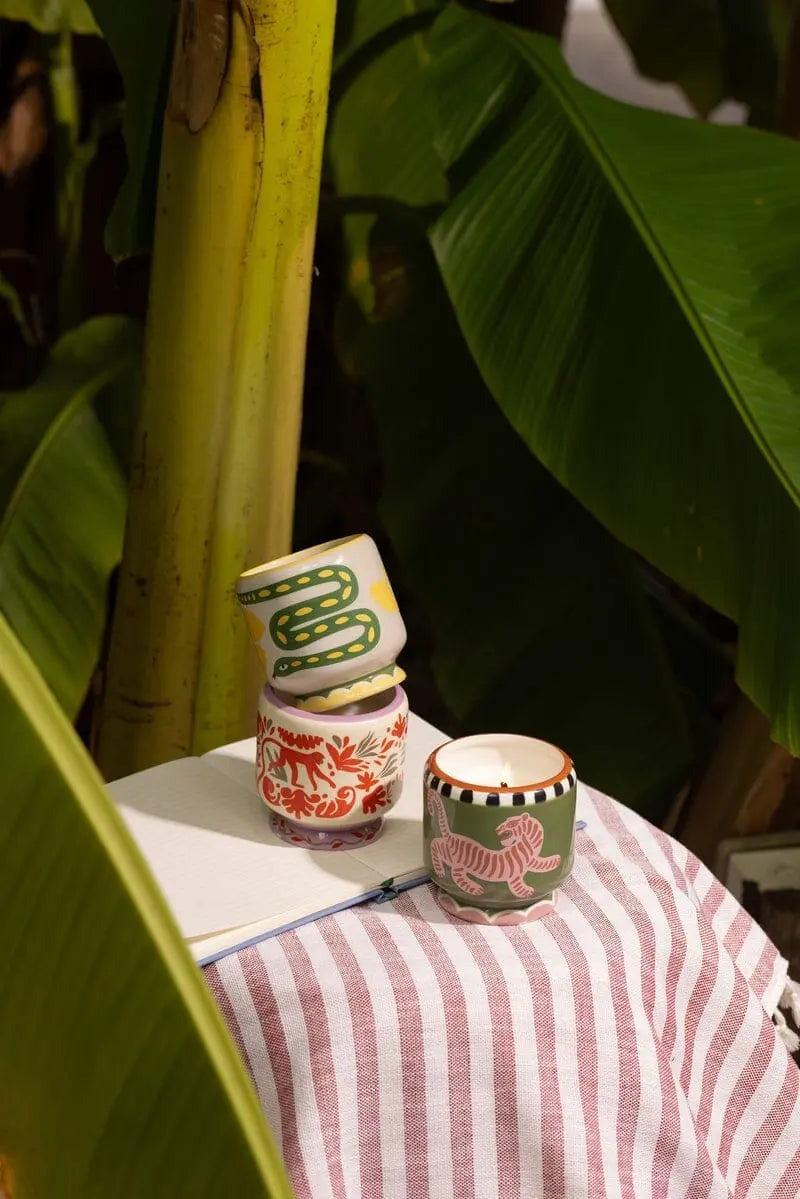 A Dopo Snake Ceramic Candle 8oz - Wild Lemongrass