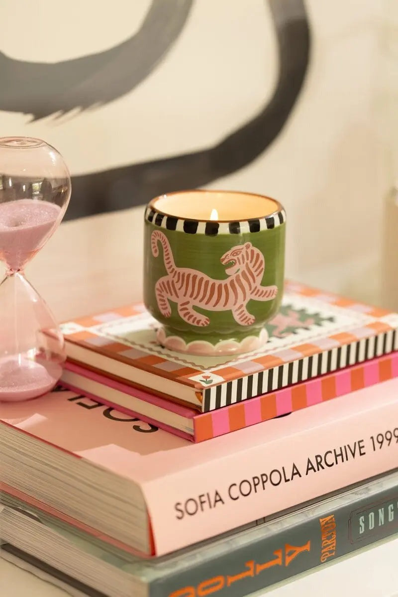 Designworks Collective A Dopo Tiger Ceramic Candle 8oz - Black Cedar and Fig