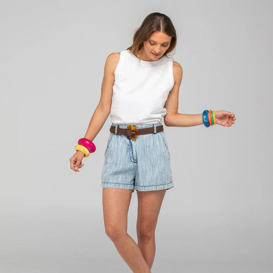 Flower Belt - Chocolate Pebble