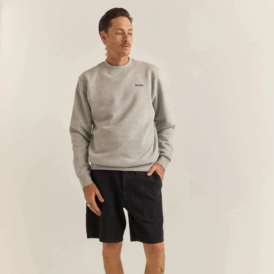 Brand Fleece Crew - Grey Heather