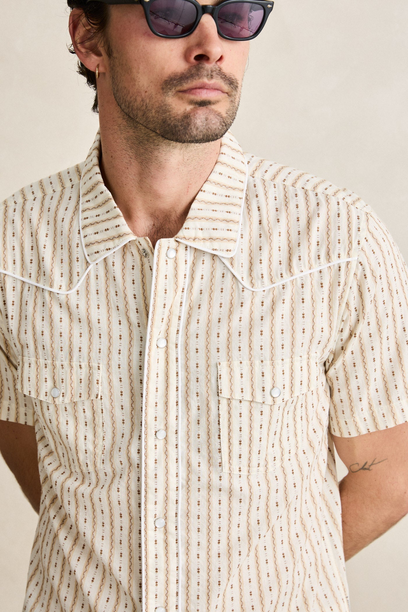Lone Pine Stripe SS Shirt - Natural 6