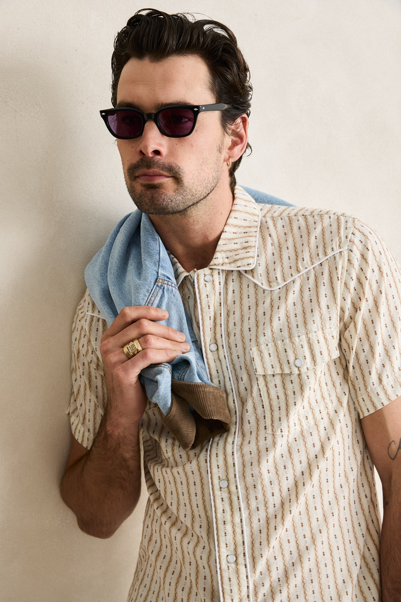 Lone Pine Stripe SS Shirt - Natural 4