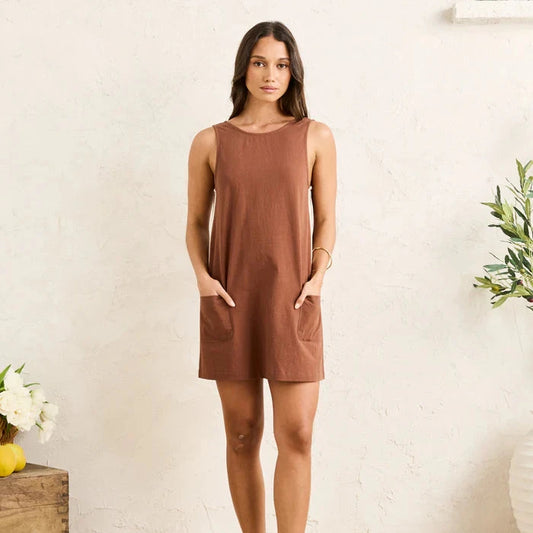 Hanalei Mini Dress - Chocolate