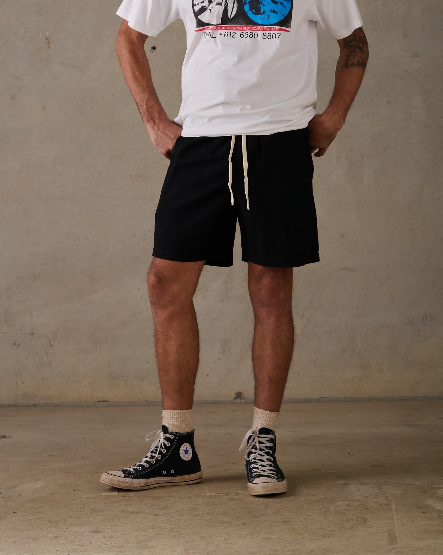 Linen Shorts - Black