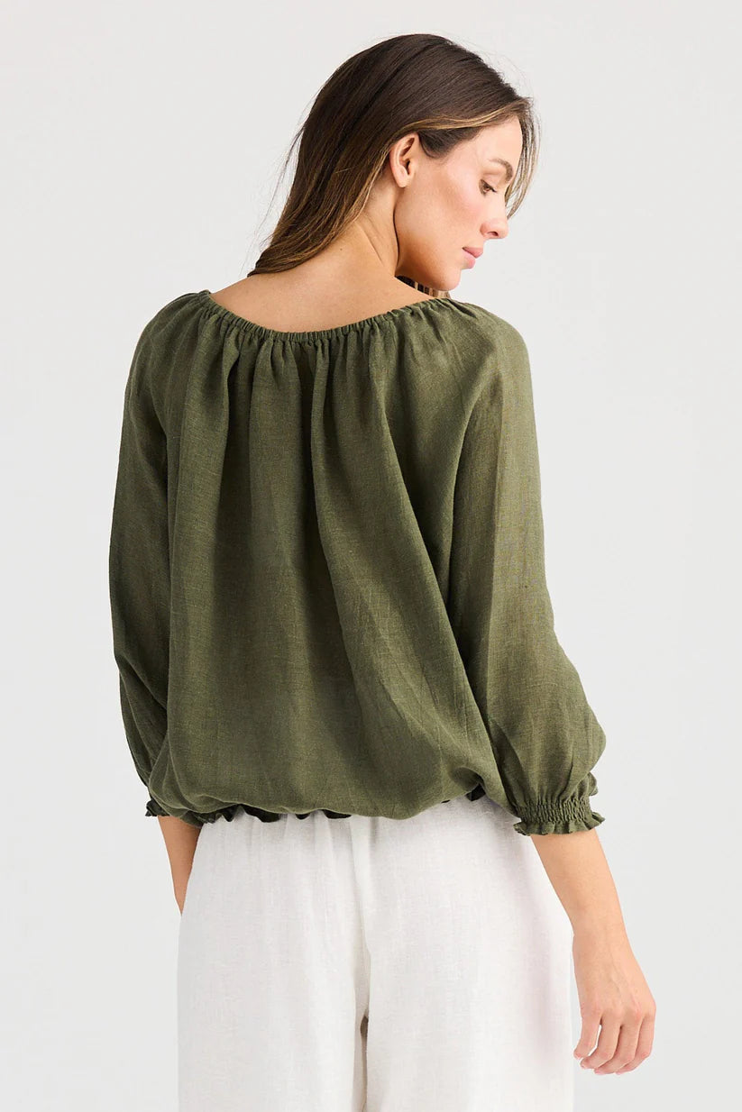 Seaside Top - Olive