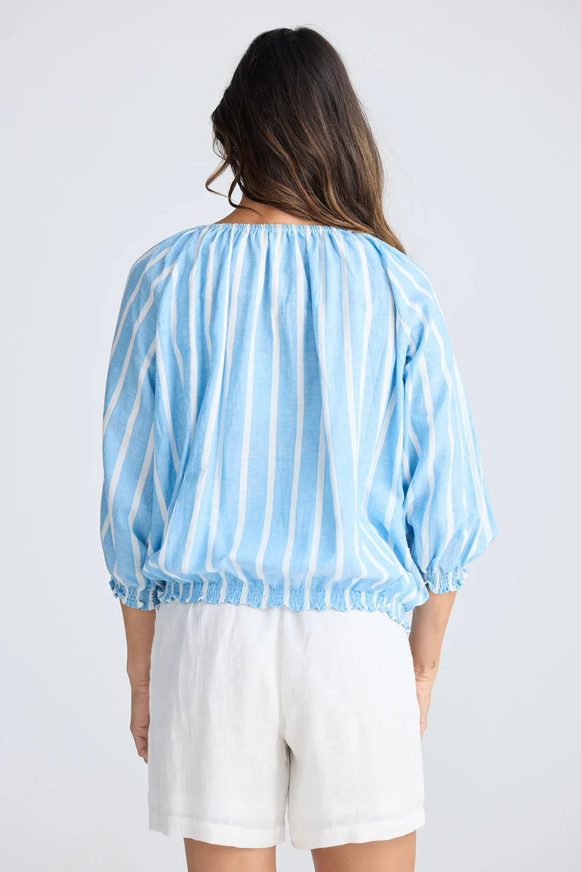 Seaside Top - Jaali Stripe