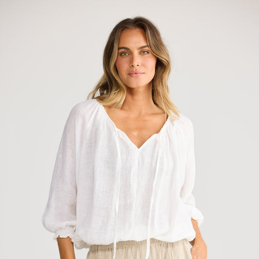 Holiday Seaside Top - White