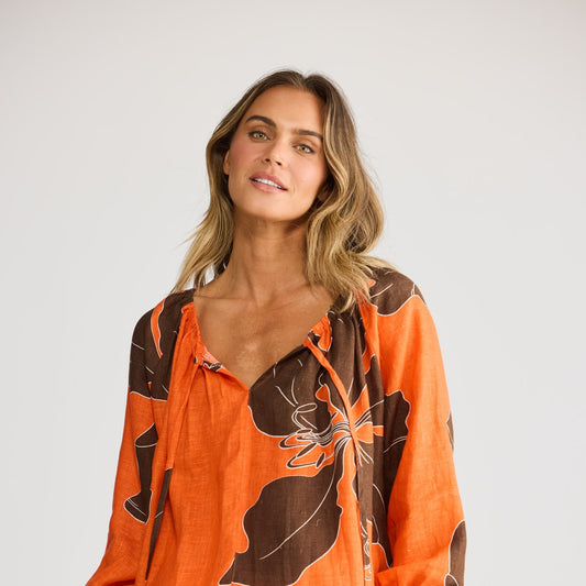 Holiday Seaside Top - Hibiscus Breeze