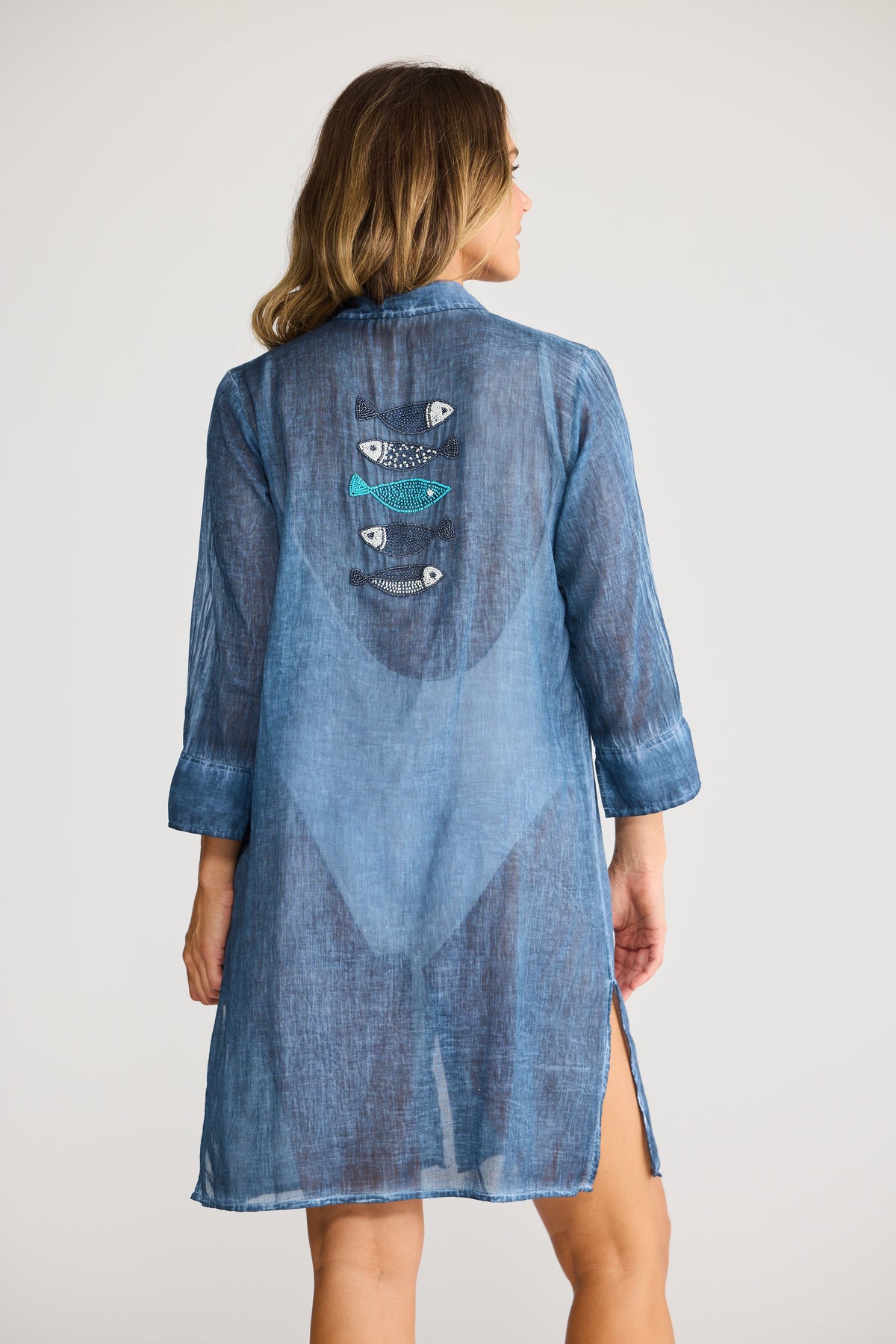 Lilo Shirt Dress in Navy