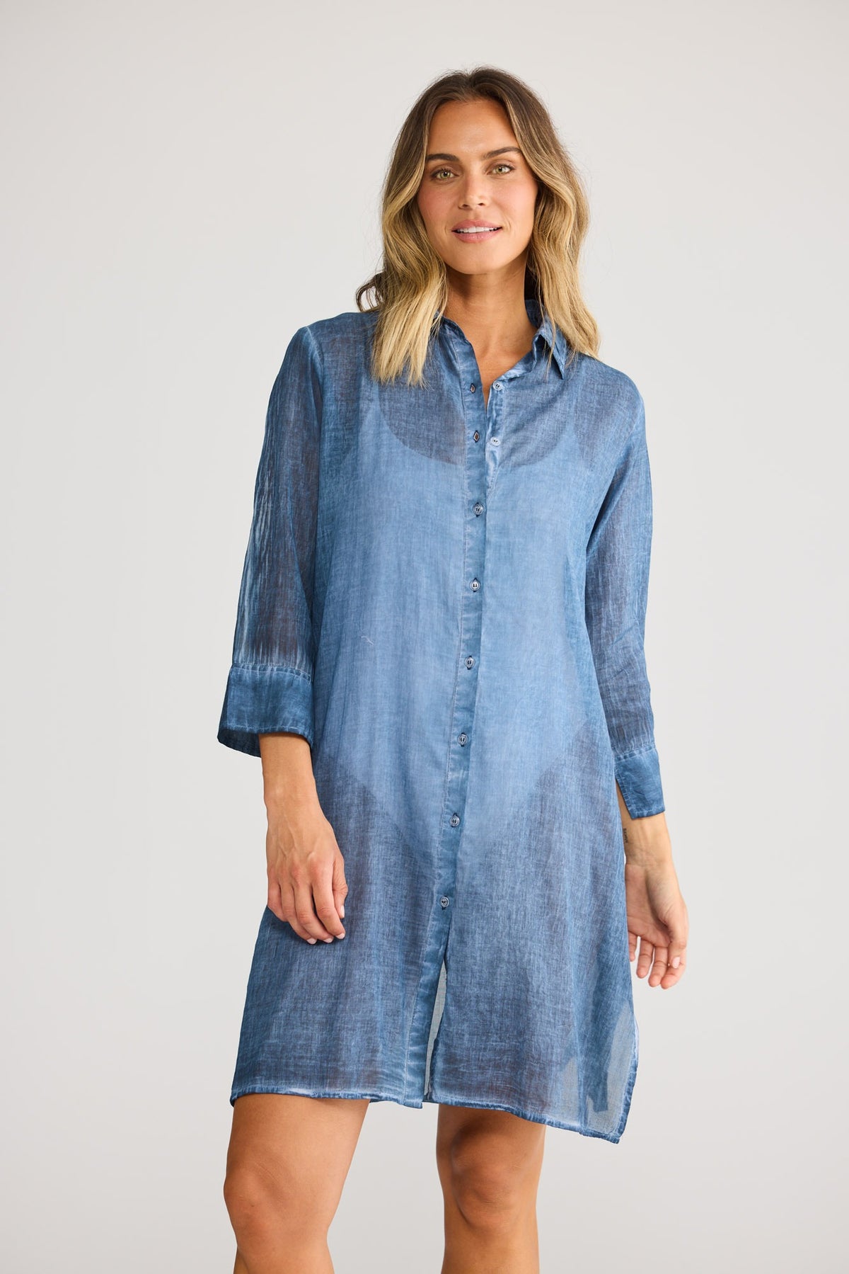 Holiday Lilo Shirt Dress - Navy