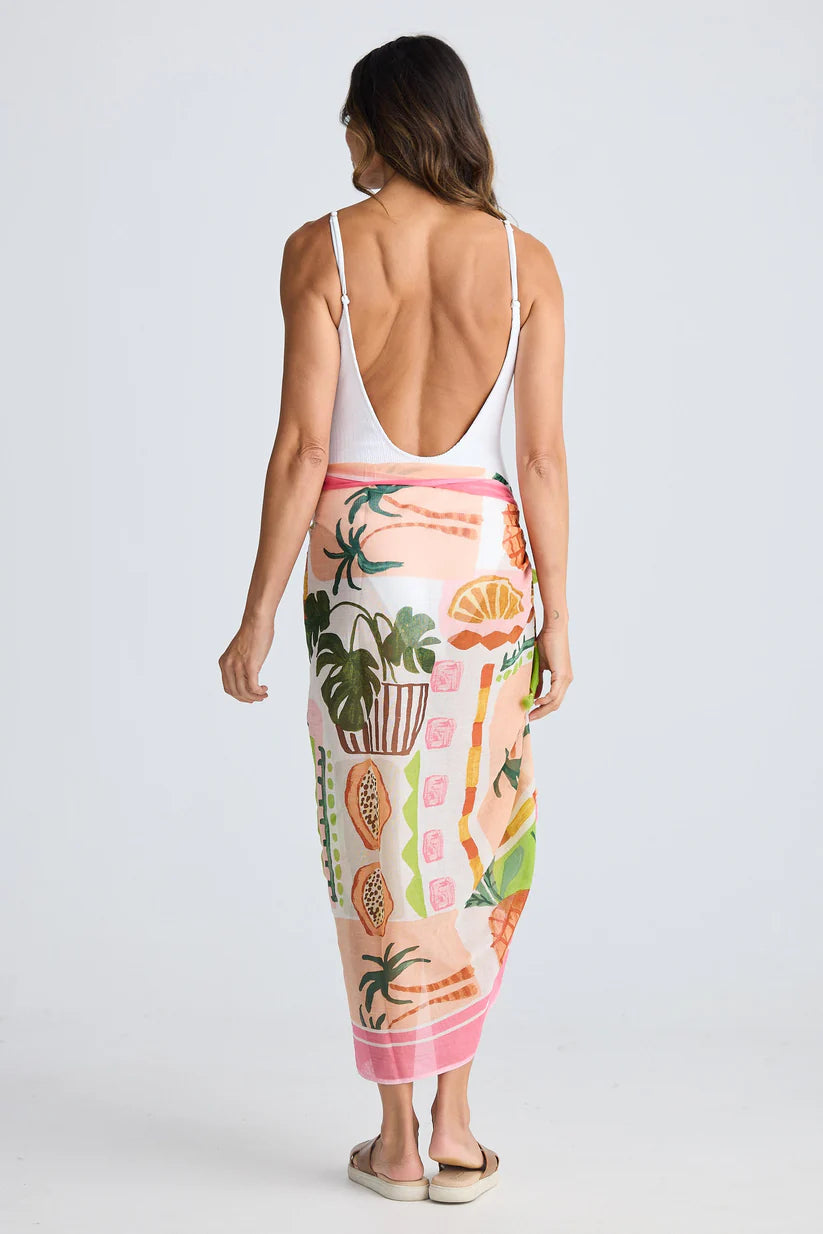 Stella Sarong Scarf - Tropical Fiesco