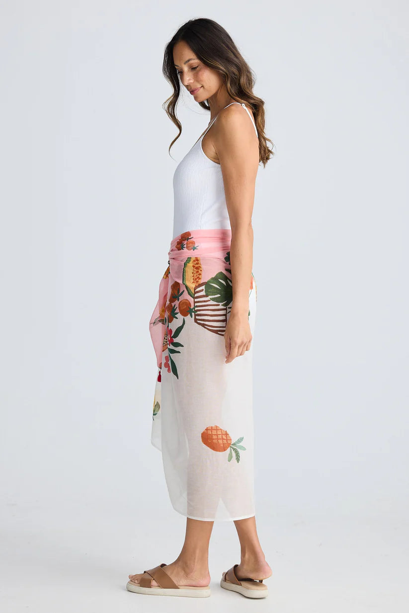 Stella Sarong Scarf - Tropical Fruit Print