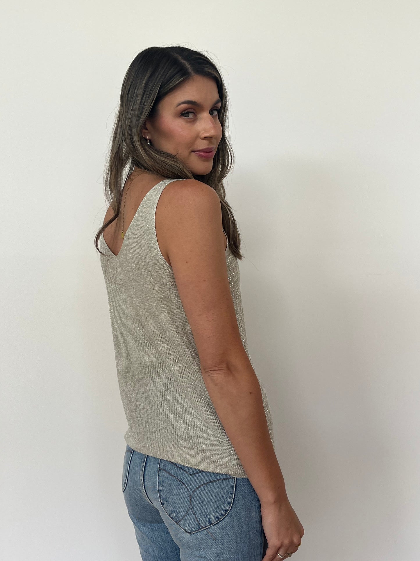 Glitter Cami - Champagne