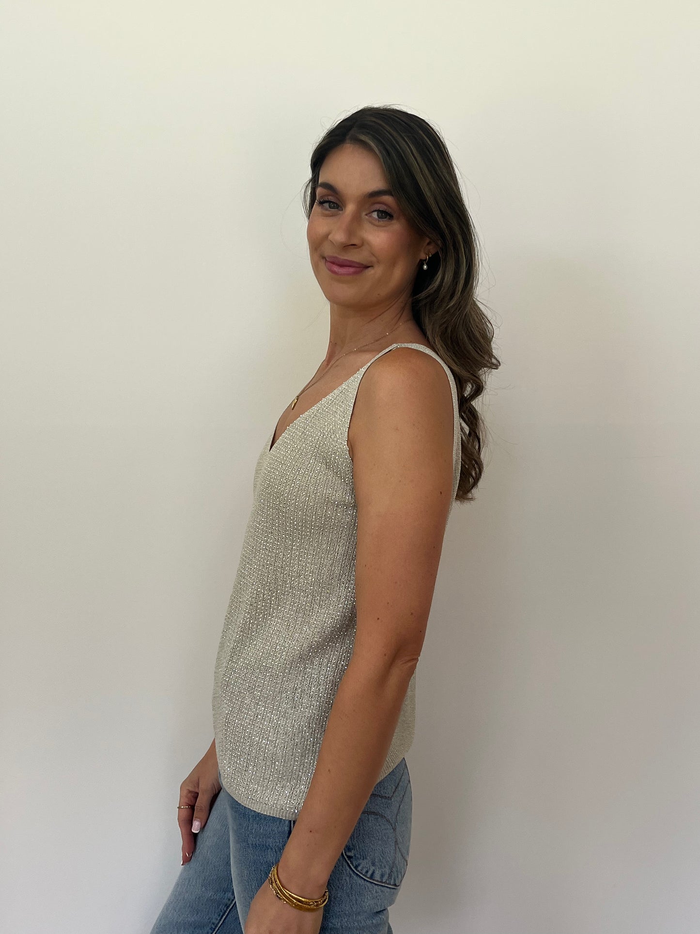 Glitter Cami - Champagne