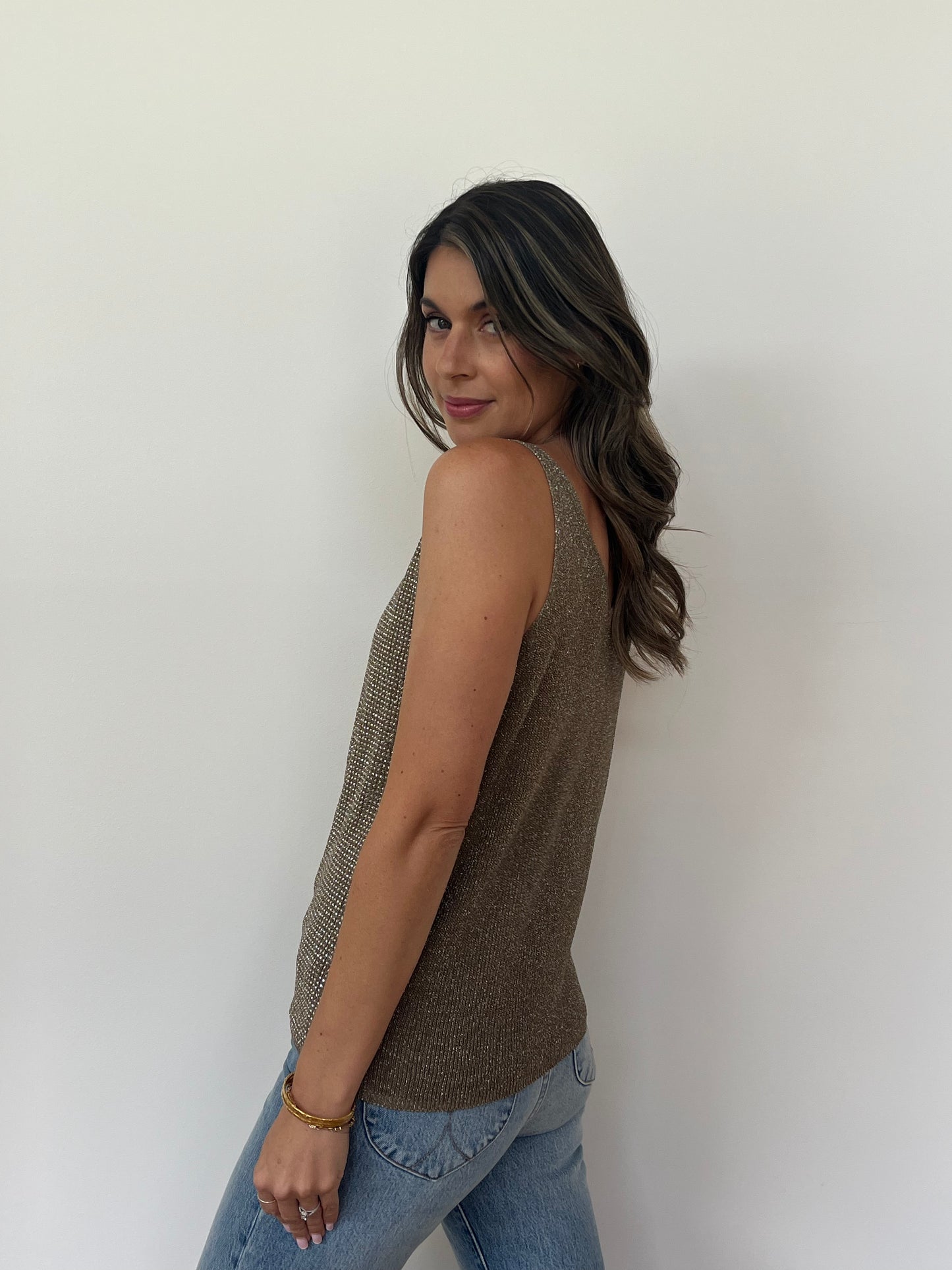 Glitter Cami - Coffee