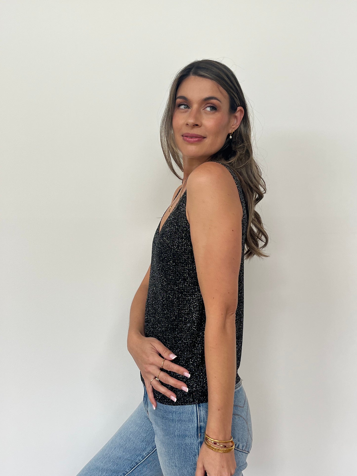 Glitter Cami - Black