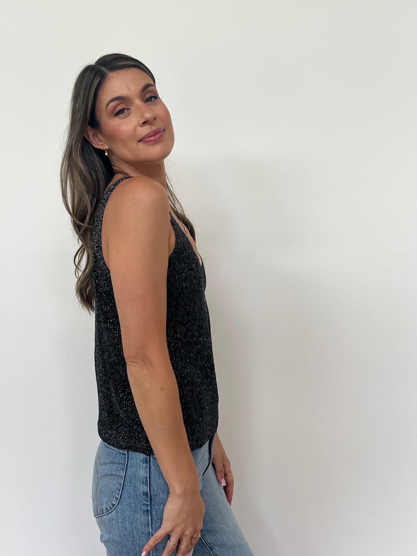 Glitter Cami - Black