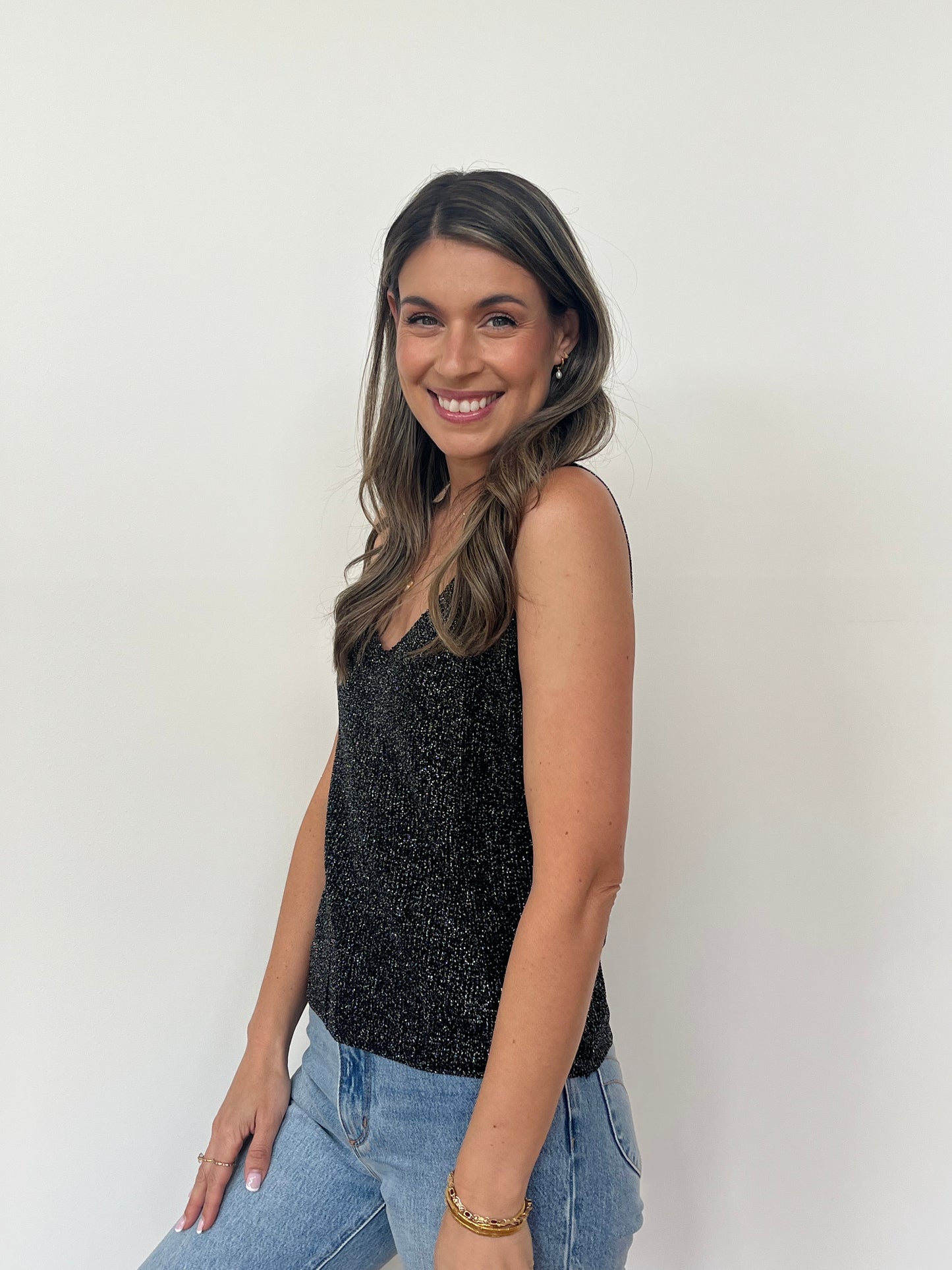 Glitter Cami - Black