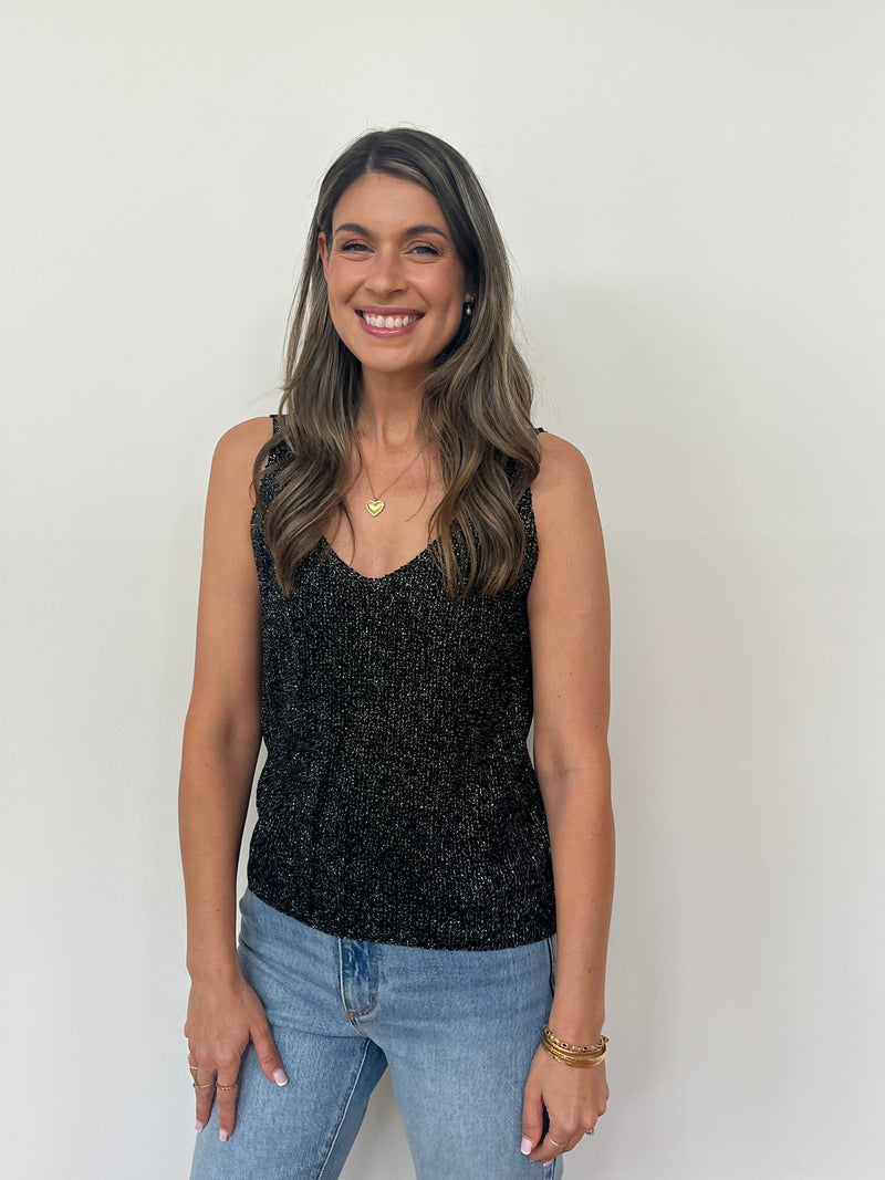 Glitter Cami - Black